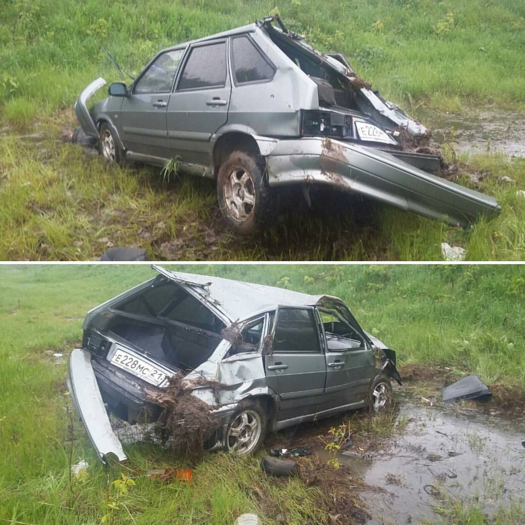 В Чувашии водитель опрокинул автомобиль в кювет и погиб