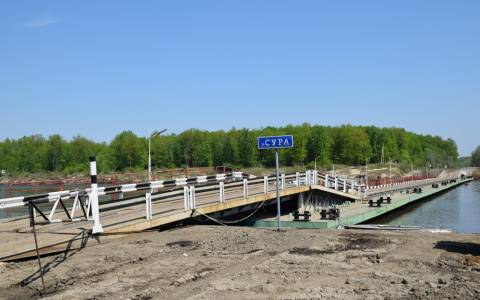 В Шумерле начали устанавливать мост через Суру