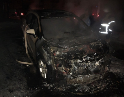 В Шумерле сгорел автомобиль Lexus