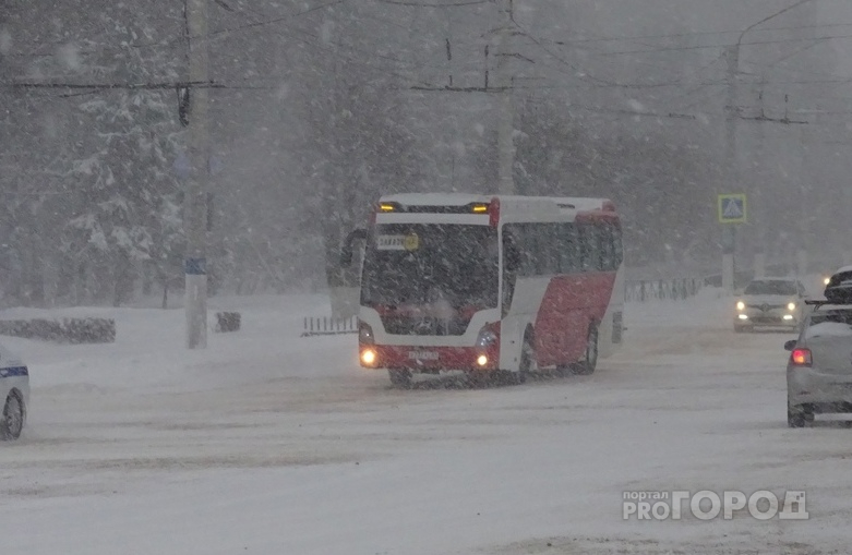 В Чувашии остановили движение рейсовых автобусов из-за метели