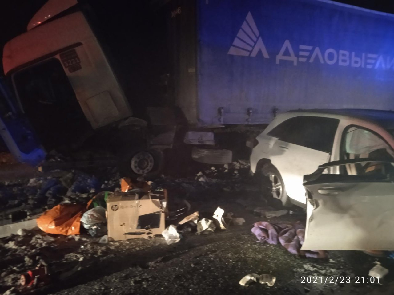 В ДТП с грузовым тягачом погибли водитель и пассажирка легковушки