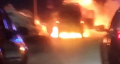 В Чебоксарах на дороге загорелась машина скорой помощи