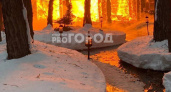 В Заволжье горит дом на одной из туристических баз