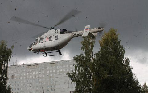 Летающая скорая помощь доставила первого пациента из Батырево в Чебоксары